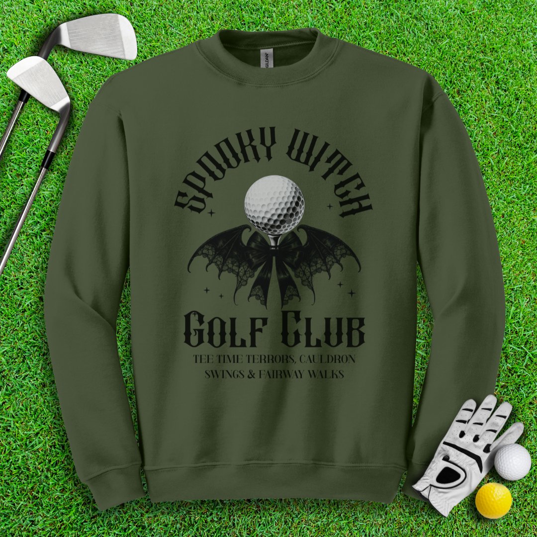 Spooky Witch Golf Club Crewneck - TeeHee Golf Gear