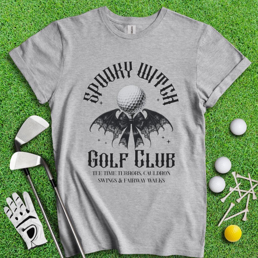 Spooky Witch Golf Club T-Shirt - TeeHee Golf Gear