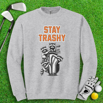 Stay Trashy Raccoon Golf Crewneck - TeeHee Golf Gear