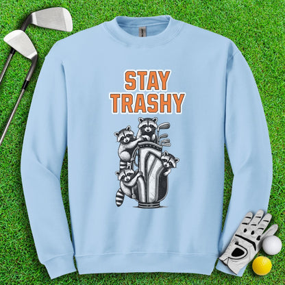Stay Trashy Raccoon Golf Crewneck - TeeHee Golf Gear