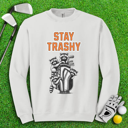 Stay Trashy Raccoon Golf Crewneck - TeeHee Golf Gear