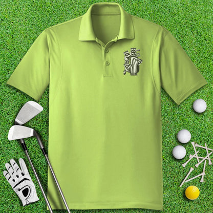 Stay Trashy Raccoon Golf Polo Shirt - TeeHee Golf Gear