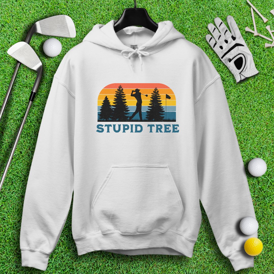 Stupid Tree Retro Sunset Hoodie - TeeHee Golf Gear