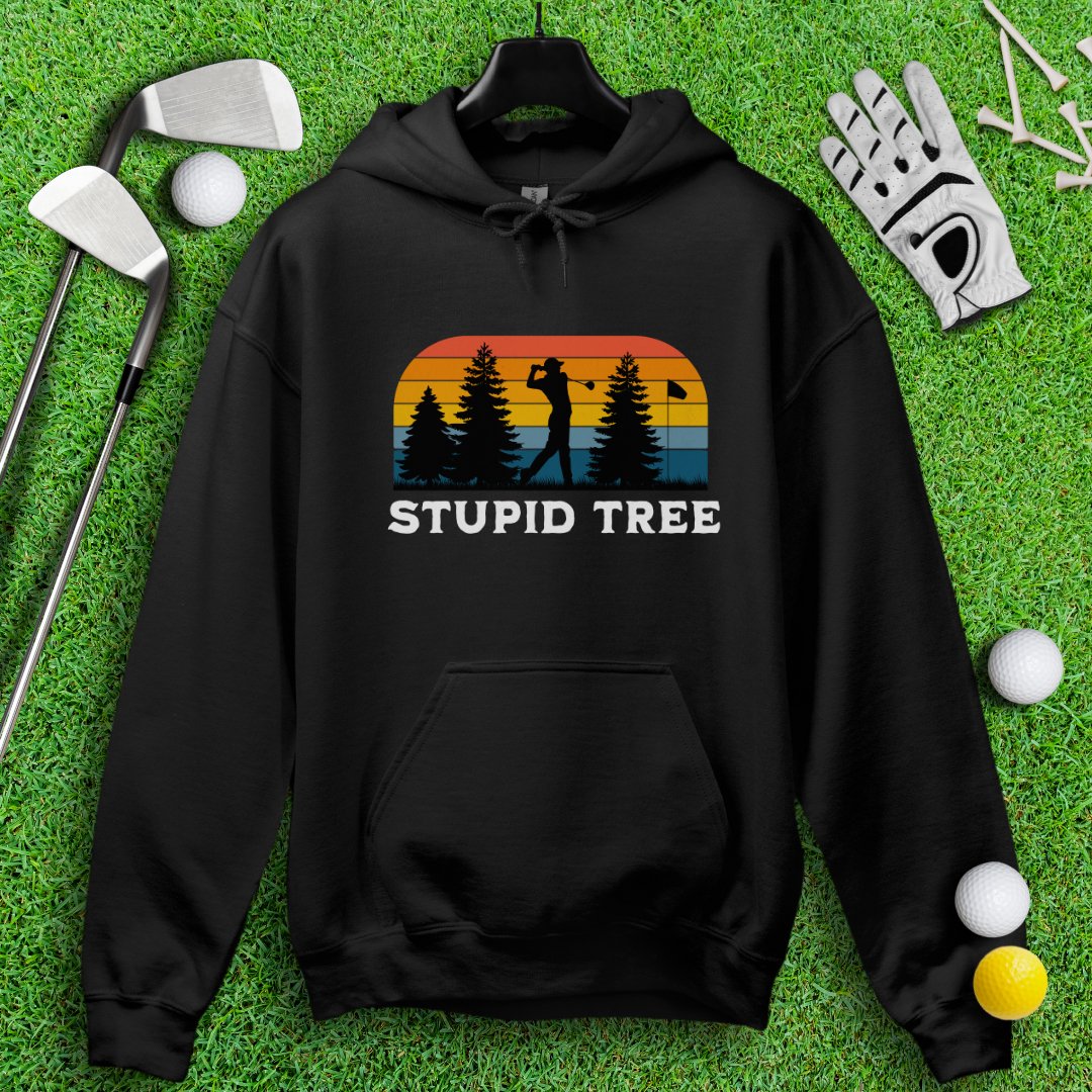 Stupid Tree Retro Sunset Hoodie - TeeHee Golf Gear