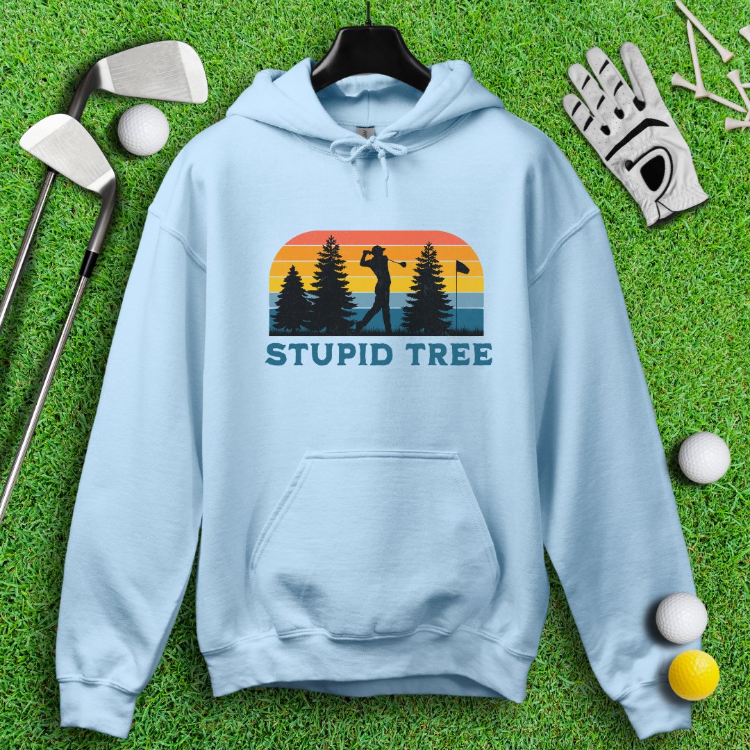 Stupid Tree Retro Sunset Hoodie - TeeHee Golf Gear