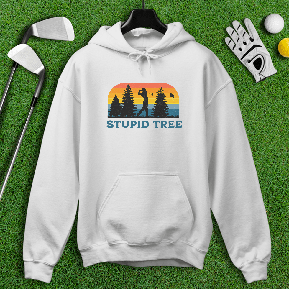 Stupid Tree Retro Sunset Hoodie - TeeHee Golf Gear