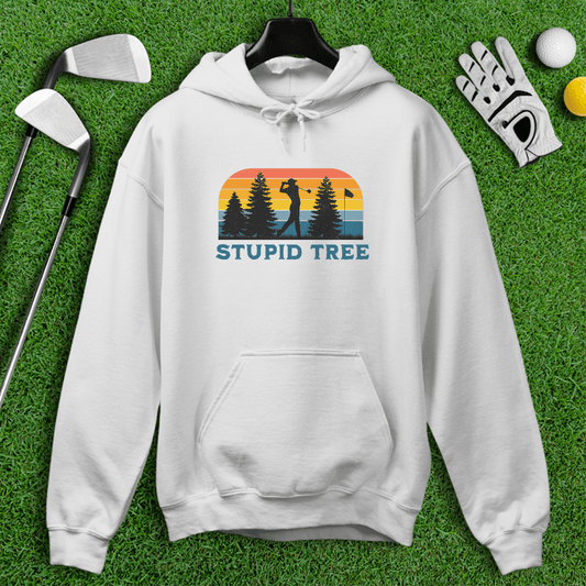 Stupid Tree Retro Sunset Hoodie - TeeHee Golf Gear