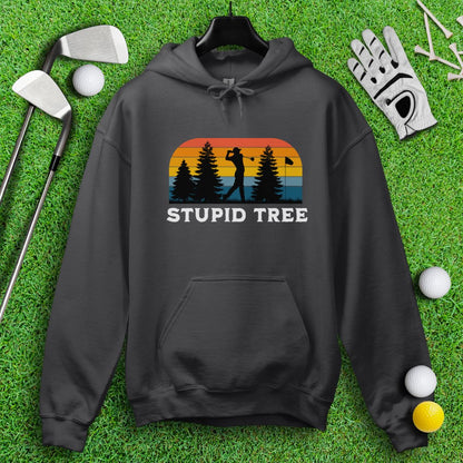 Stupid Tree Retro Sunset Hoodie - TeeHee Golf Gear