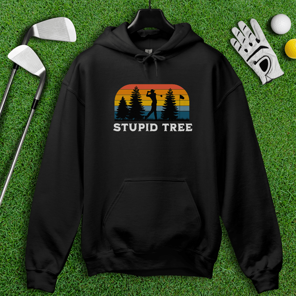 Stupid Tree Retro Sunset Hoodie - TeeHee Golf Gear