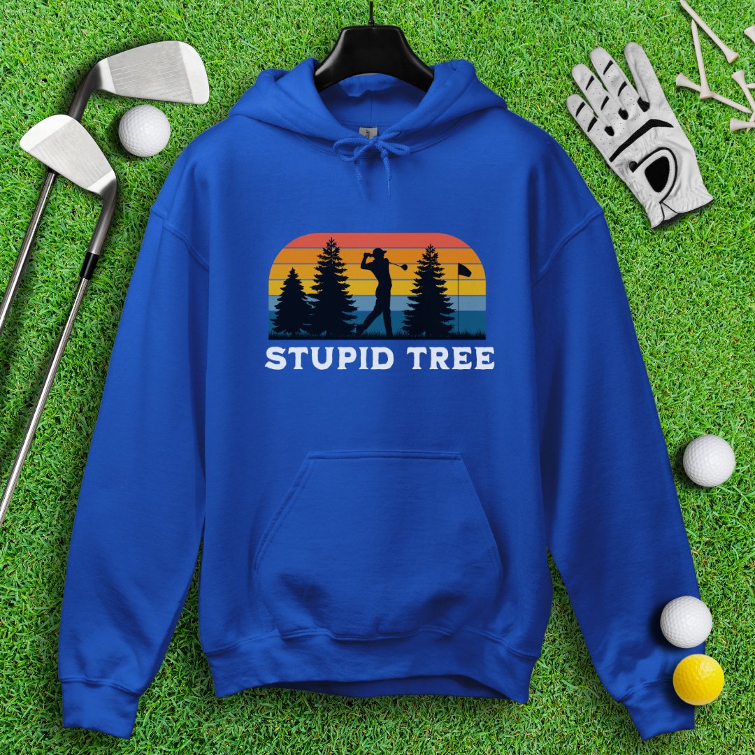 Stupid Tree Retro Sunset Hoodie - TeeHee Golf Gear