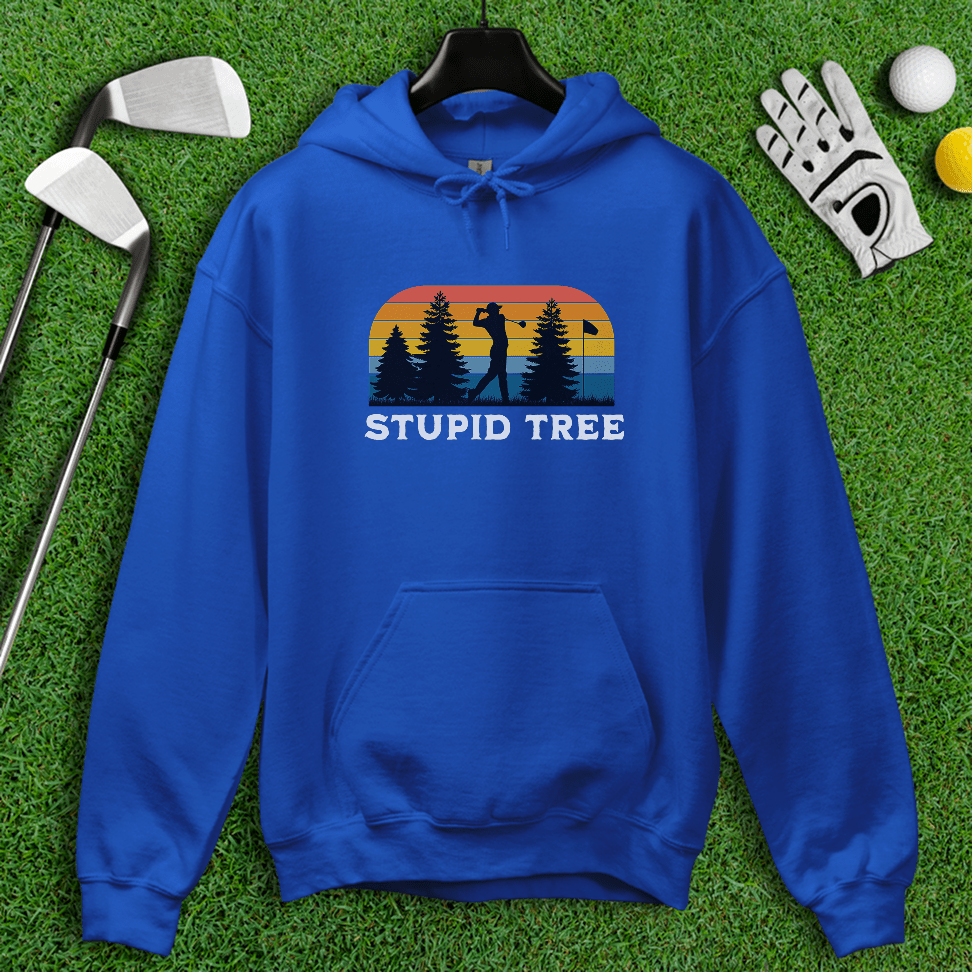 Stupid Tree Retro Sunset Hoodie - TeeHee Golf Gear