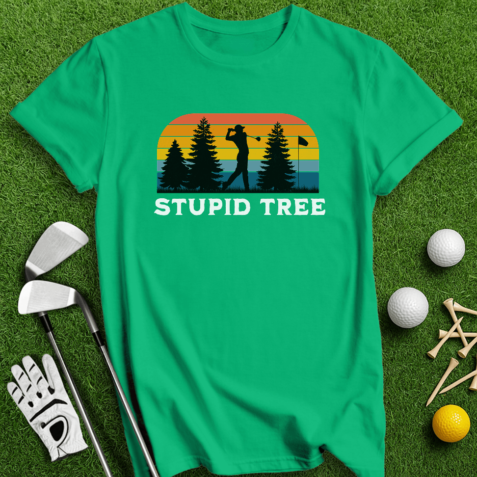 Stupid Tree Retro T-Shirt - TeeHee Golf Gear