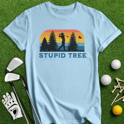 Stupid Tree Retro T-Shirt - TeeHee Golf Gear