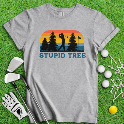 Stupid Tree Retro T - Shirt - TeeHee Golf Gear