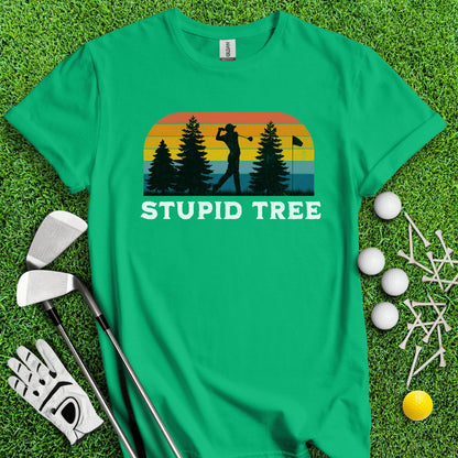 Stupid Tree Retro T - Shirt - TeeHee Golf Gear