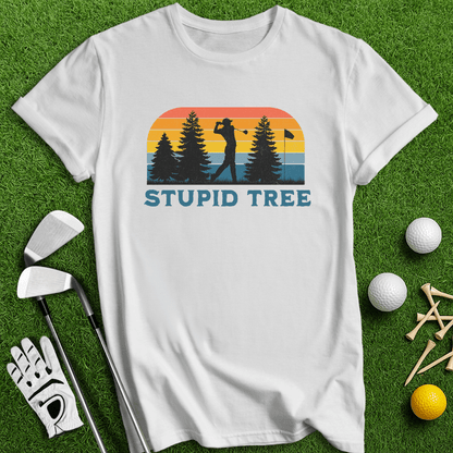 Stupid Tree Retro T-Shirt - TeeHee Golf Gear