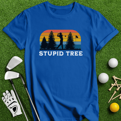 Stupid Tree Retro T-Shirt - TeeHee Golf Gear