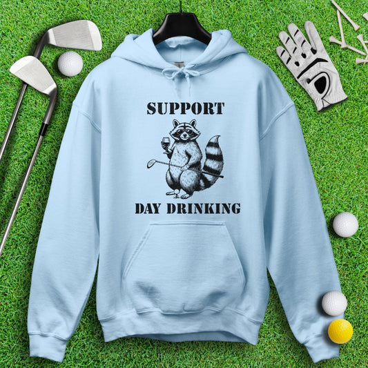 Support Day Drinking Raccoon Hoodie - TeeHee Golf Gear