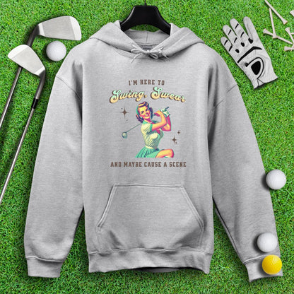 Swing, Swear & Cause A Scene Hoodie - TeeHee Golf Gear