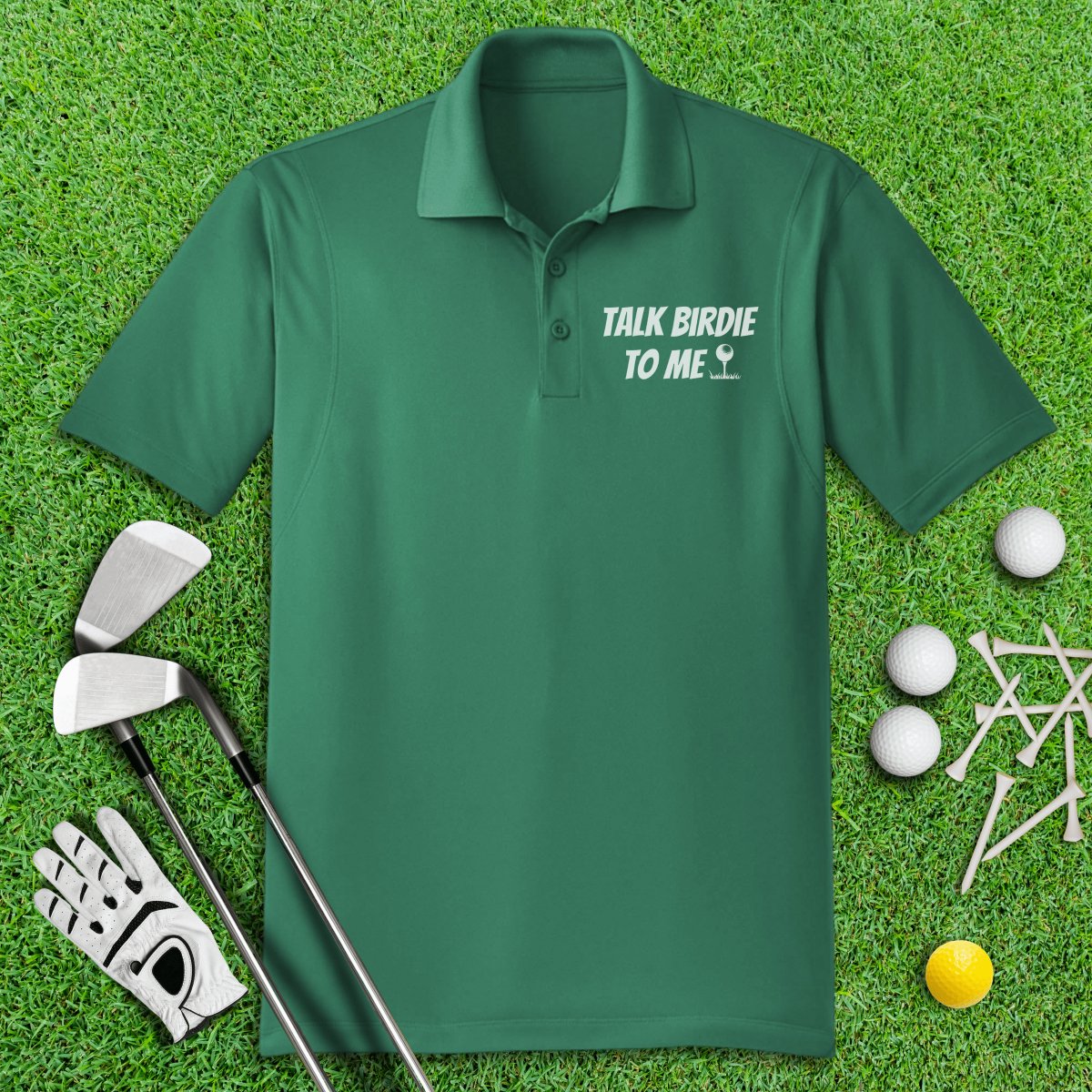 Talk Birdie To Me Funny Golf Polo Shirt - TeeHee Golf Gear