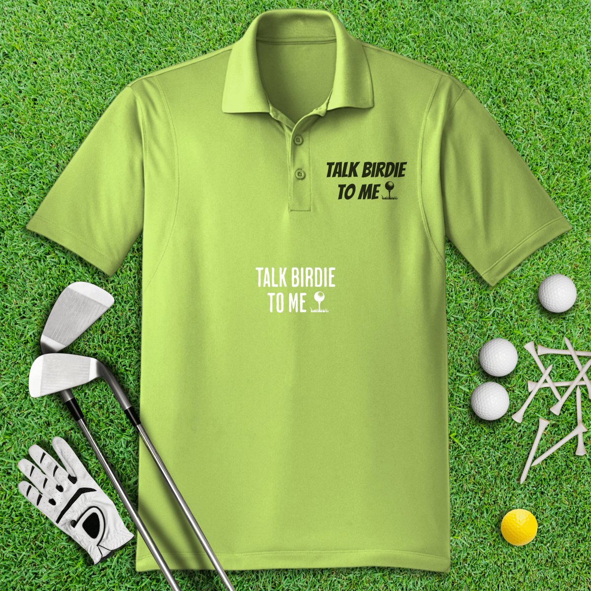 Talk Birdie To Me Funny Golf Polo Shirt - TeeHee Golf Gear