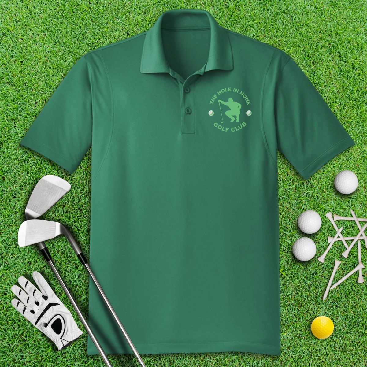 The Hole In None Club Polo Shirt - TeeHee Golf Gear