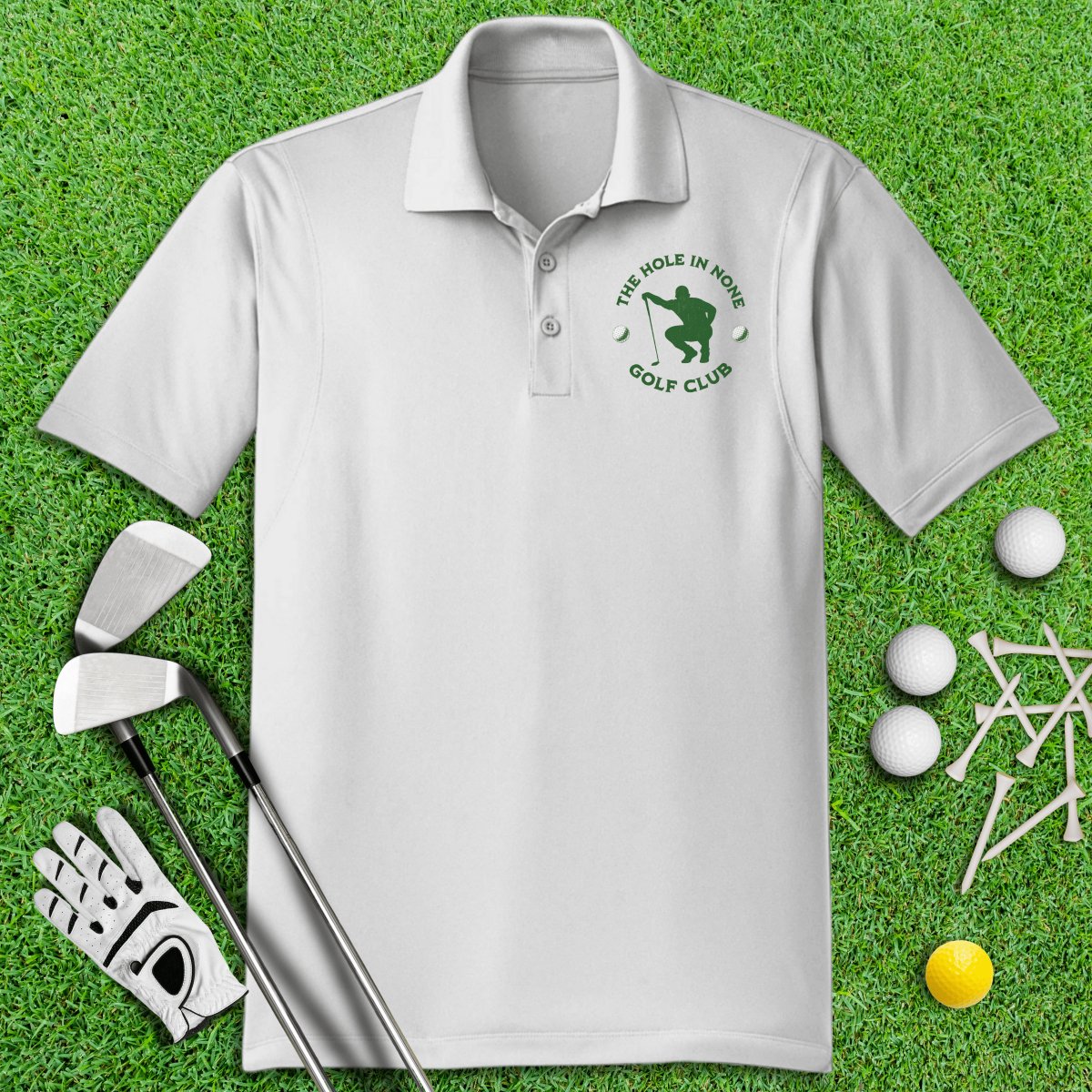 The Hole In None Club Polo Shirt - TeeHee Golf Gear