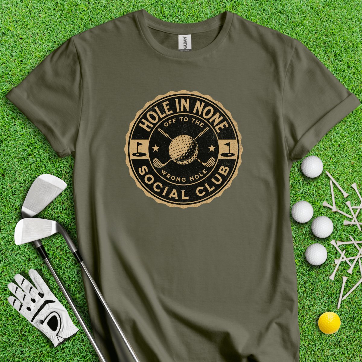 The Hole In None Social Club T - Shirt - TeeHee Golf Gear