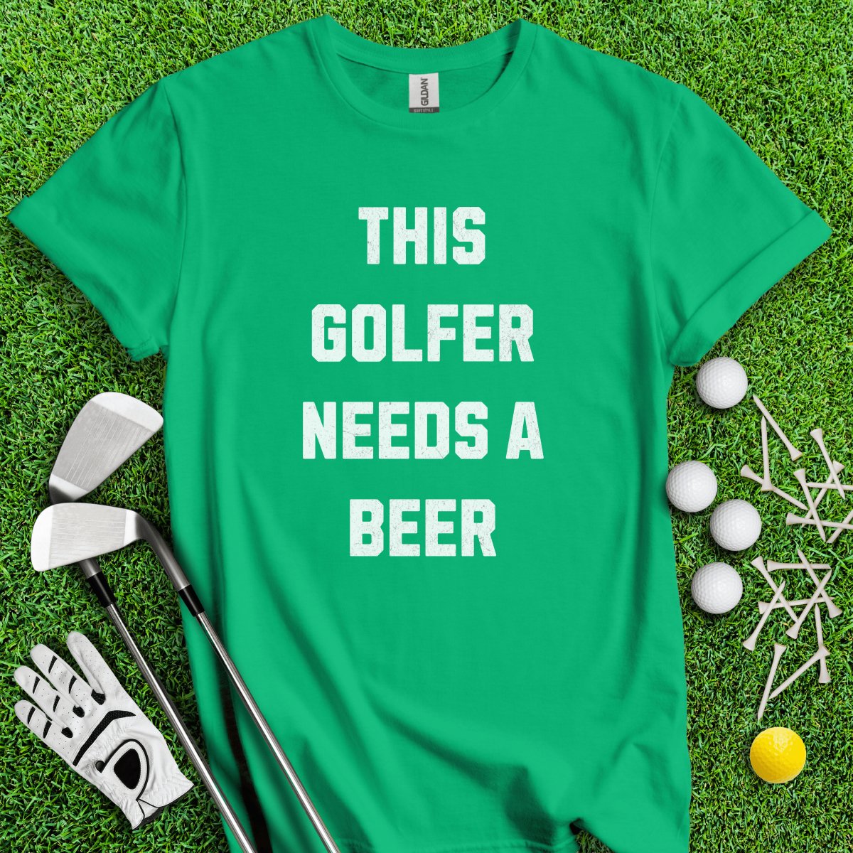 This Golfer Needs A Beer T - Shirt - TeeHee Golf Gear