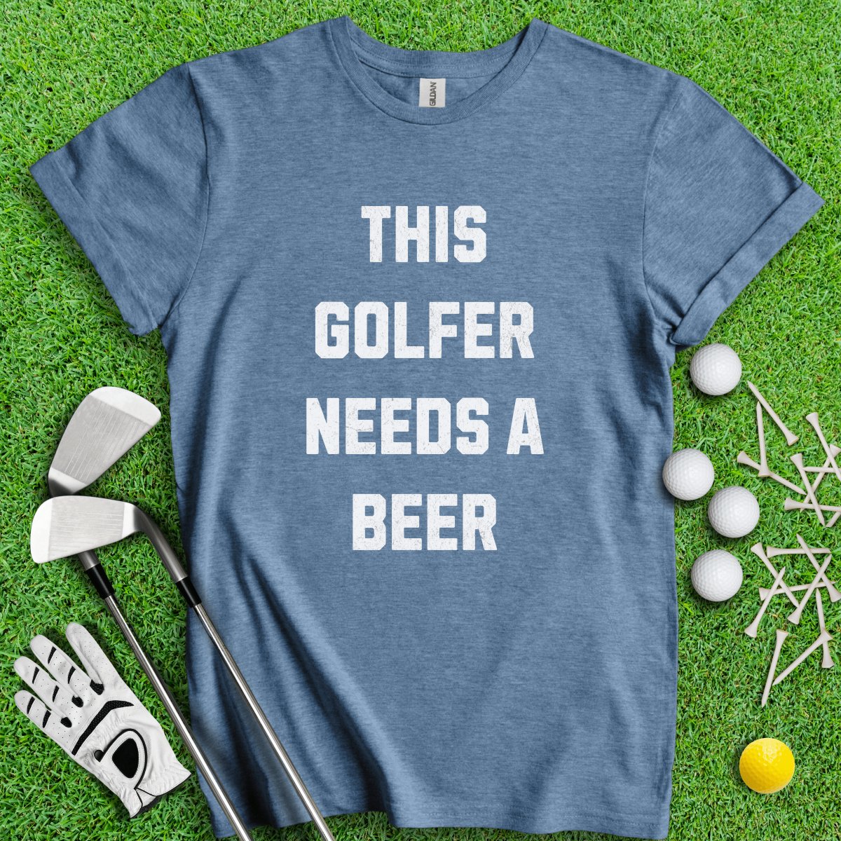 This Golfer Needs A Beer T - Shirt - TeeHee Golf Gear