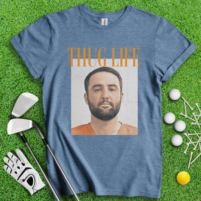 THUG LIFE - Scottie Scheffler Mugshot T - Shirt - TeeHee Golf Gear