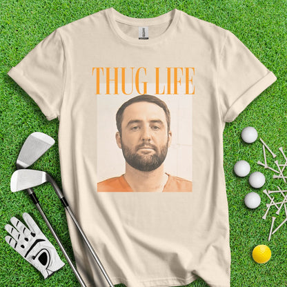 THUG LIFE - Scottie Scheffler Mugshot T - Shirt - TeeHee Golf Gear