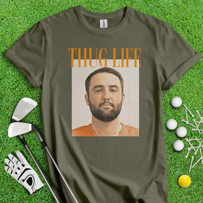 THUG LIFE - Scottie Scheffler Mugshot T - Shirt - TeeHee Golf Gear