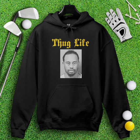 Thug Life - Tiger Woods Mugshot Hoodie - TeeHee Golf Gear