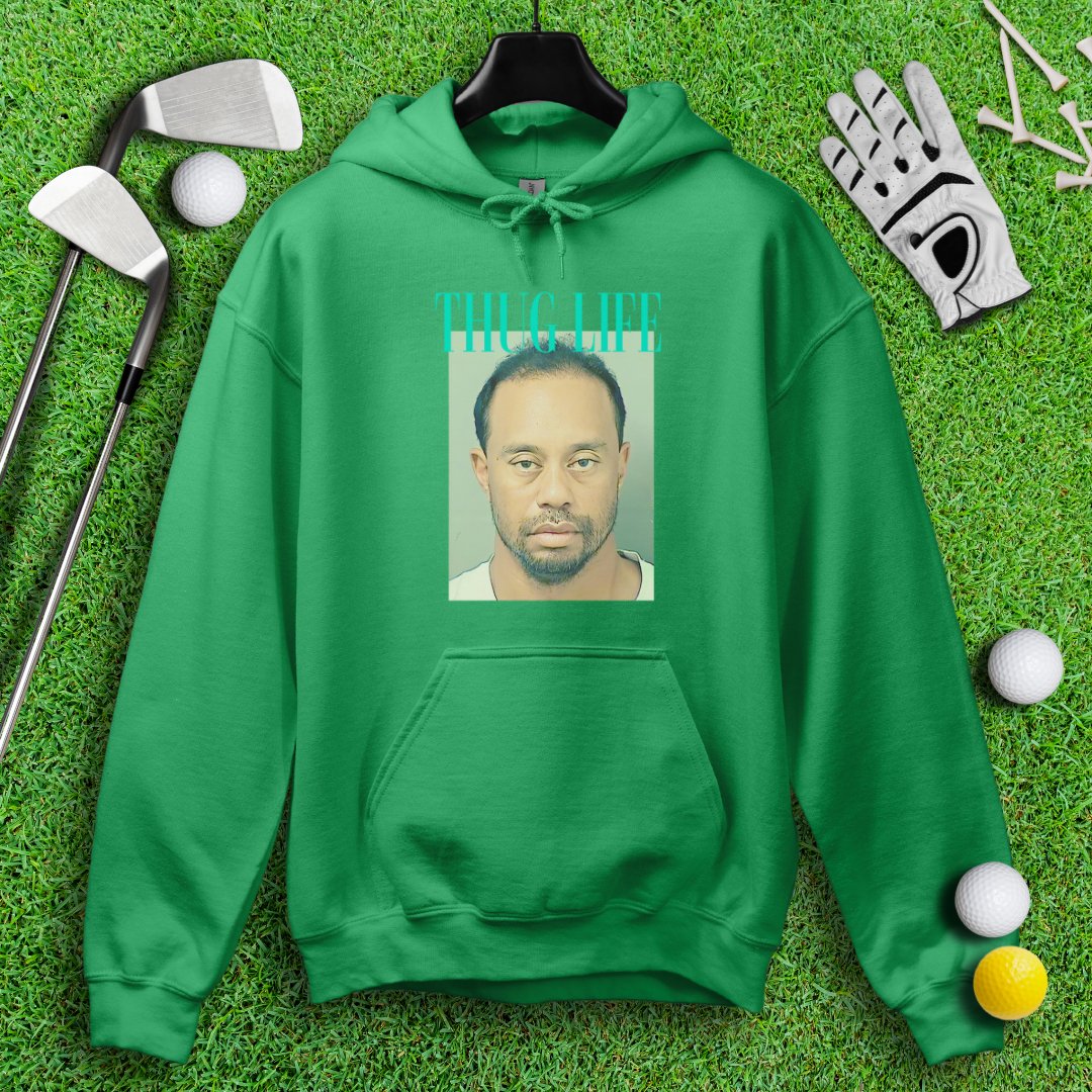 Thug Life - Tiger Woods Mugshot Hoodie - TeeHee Golf Gear