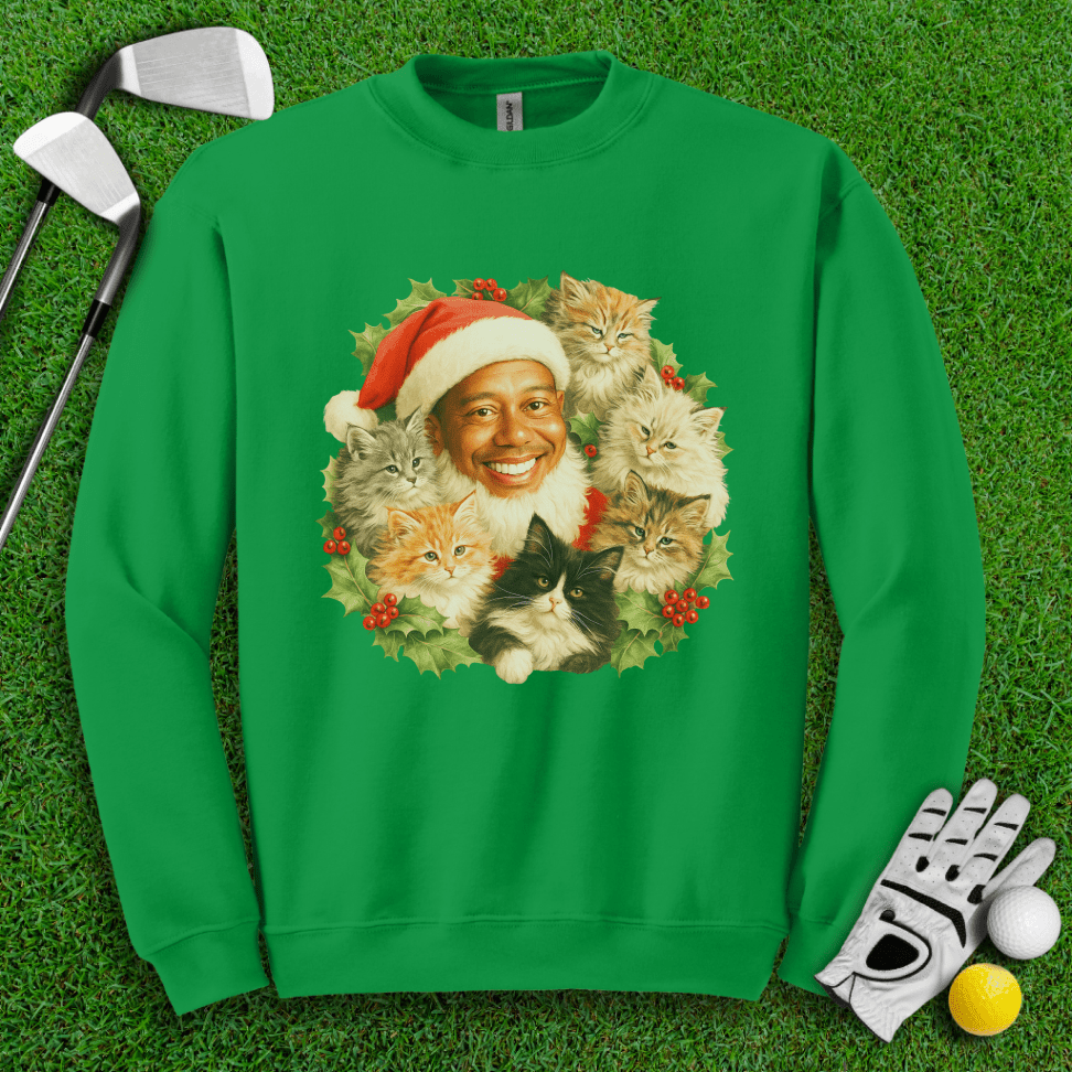 Tiger Santa Ugly Sweater Crewneck - TeeHee Golf Gear
