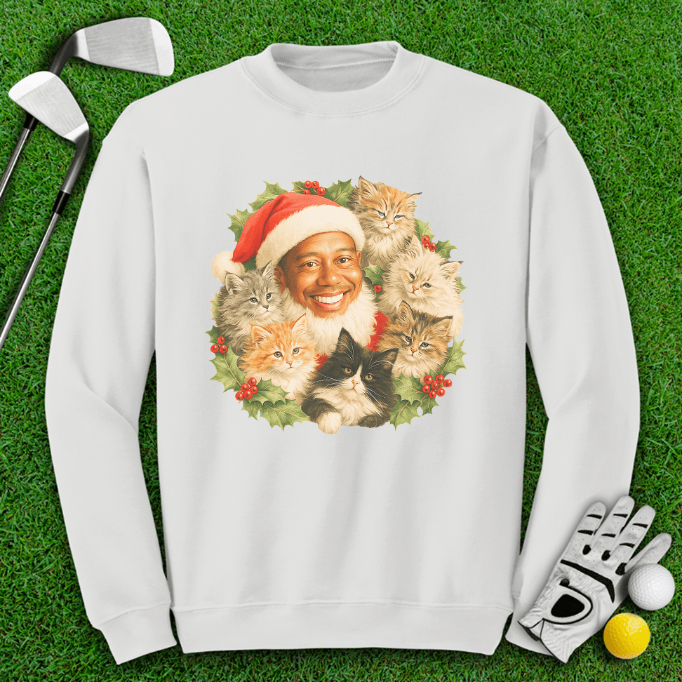 Tiger Santa Ugly Sweater Crewneck - TeeHee Golf Gear