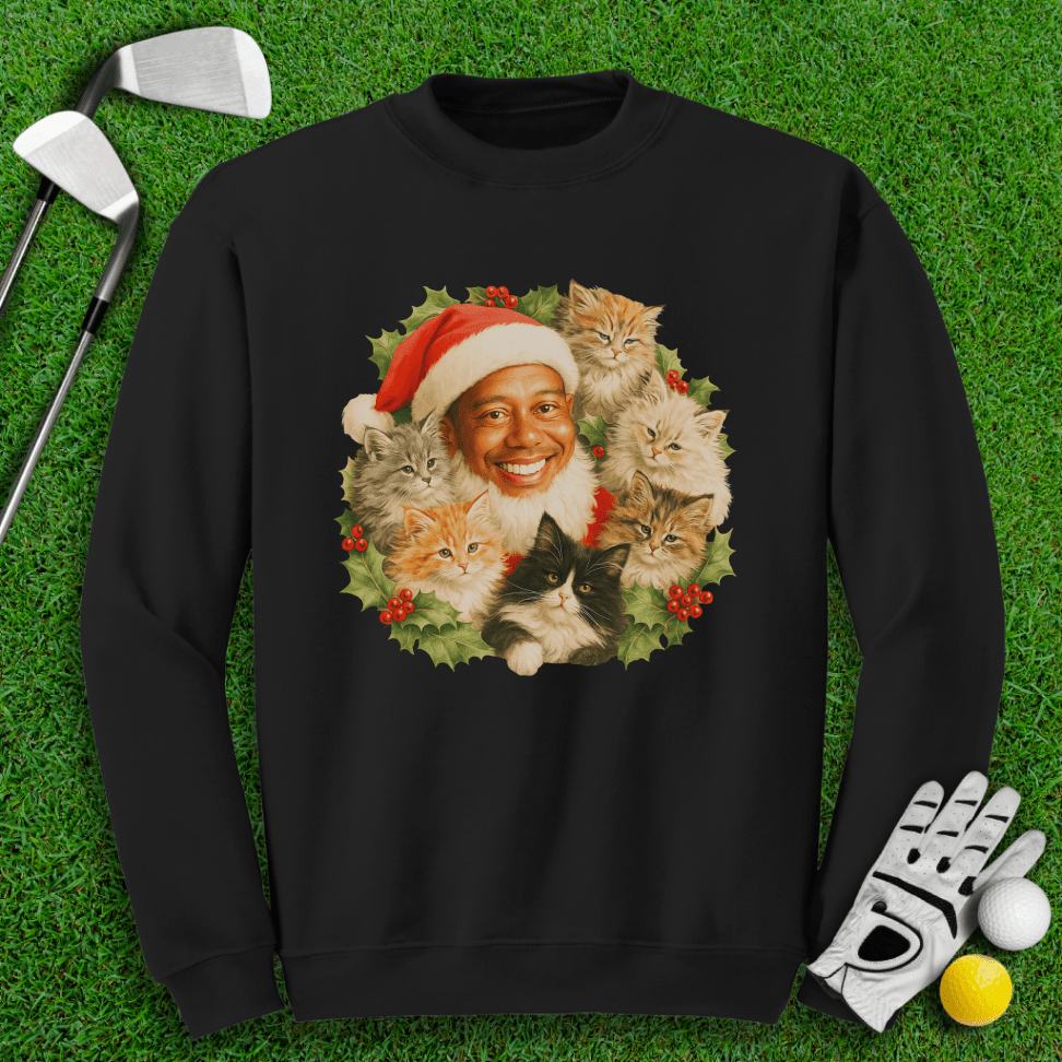 Tiger Santa Ugly Sweater Crewneck - TeeHee Golf Gear