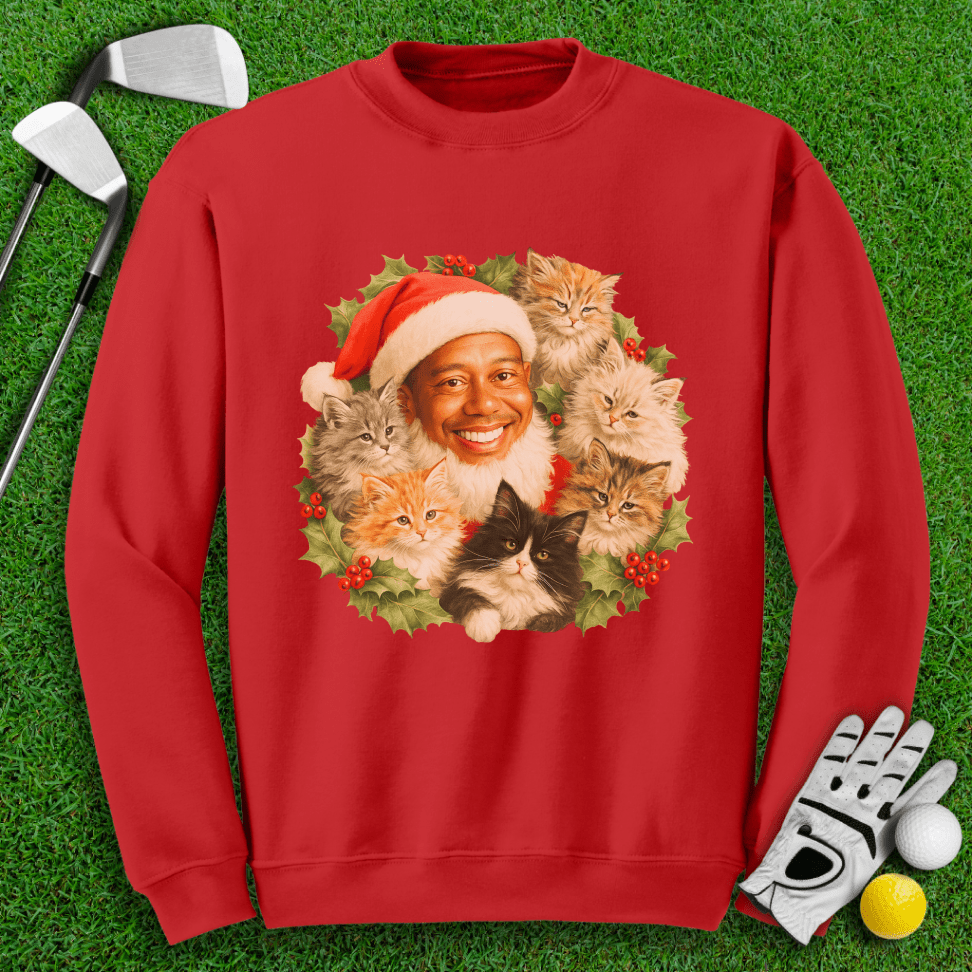 Tiger Santa Ugly Sweater Crewneck - TeeHee Golf Gear