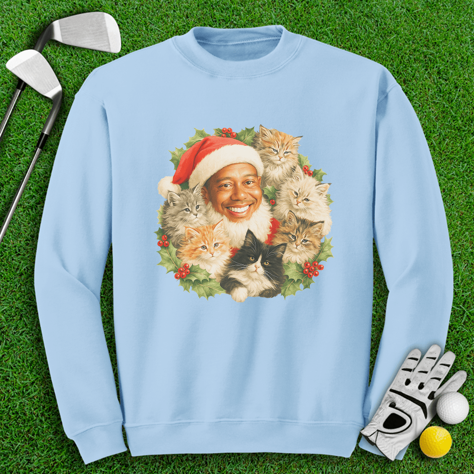 Tiger Santa Ugly Sweater Crewneck - TeeHee Golf Gear