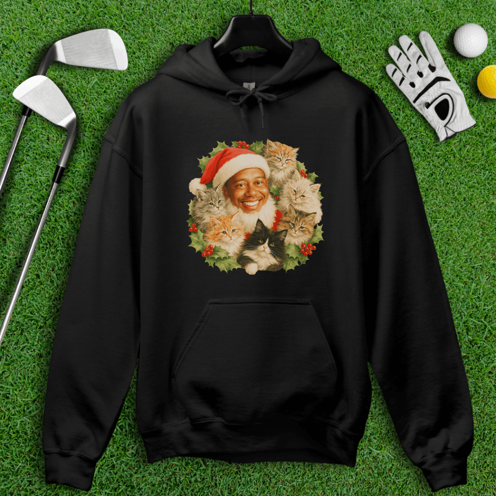 Tiger Santa Ugly Sweater Hoodie - TeeHee Golf Gear