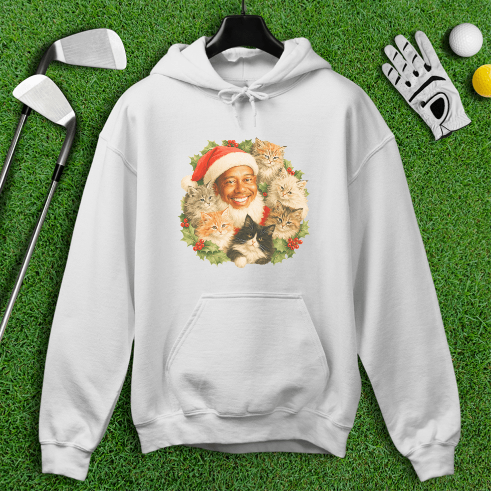 Tiger Santa Ugly Sweater Hoodie - TeeHee Golf Gear