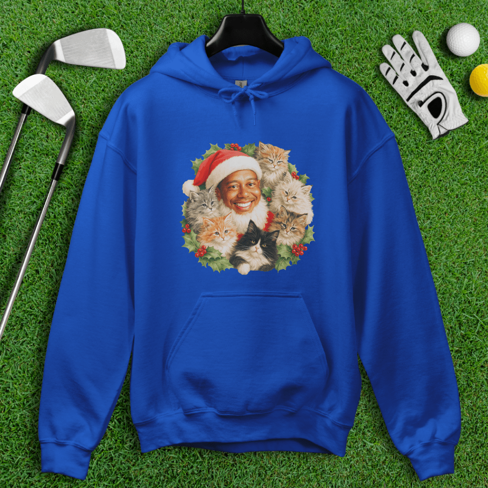 Tiger Santa Ugly Sweater Hoodie - TeeHee Golf Gear