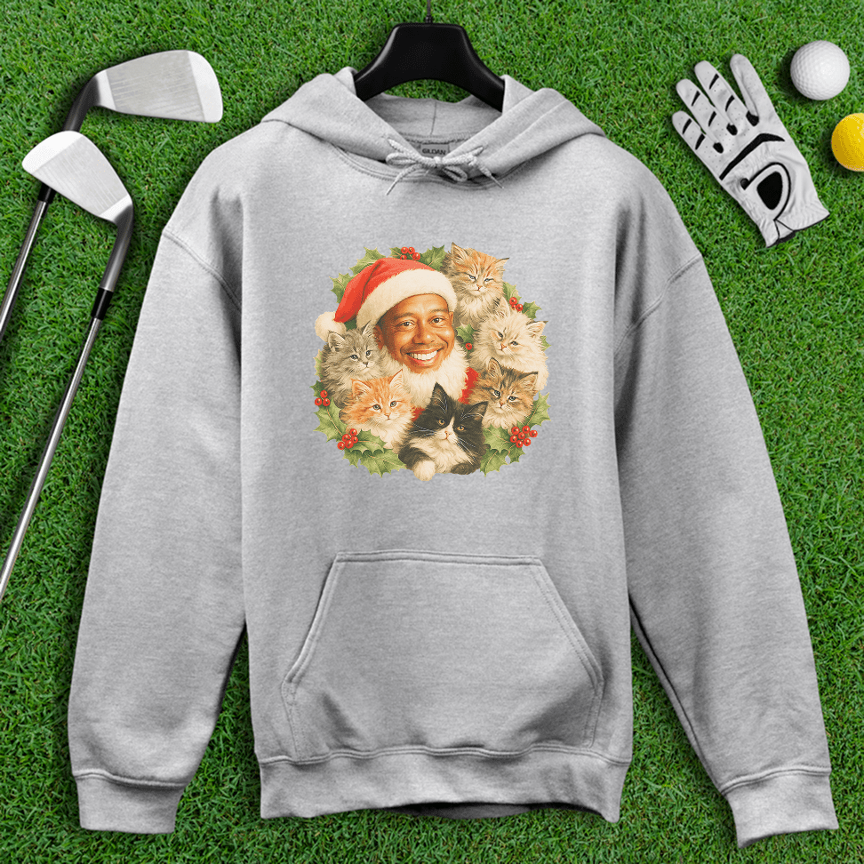 Tiger Santa Ugly Sweater Hoodie - TeeHee Golf Gear