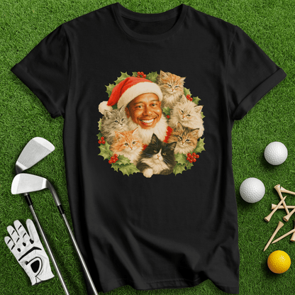Tiger Santa Ugly Sweater T-shirt - TeeHee Golf Gear