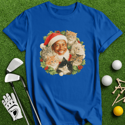Tiger Santa Ugly Sweater T-shirt - TeeHee Golf Gear