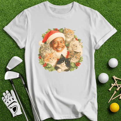 Tiger Santa Ugly Sweater T-shirt - TeeHee Golf Gear