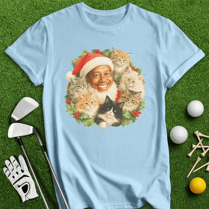 Tiger Santa Ugly Sweater T-shirt - TeeHee Golf Gear