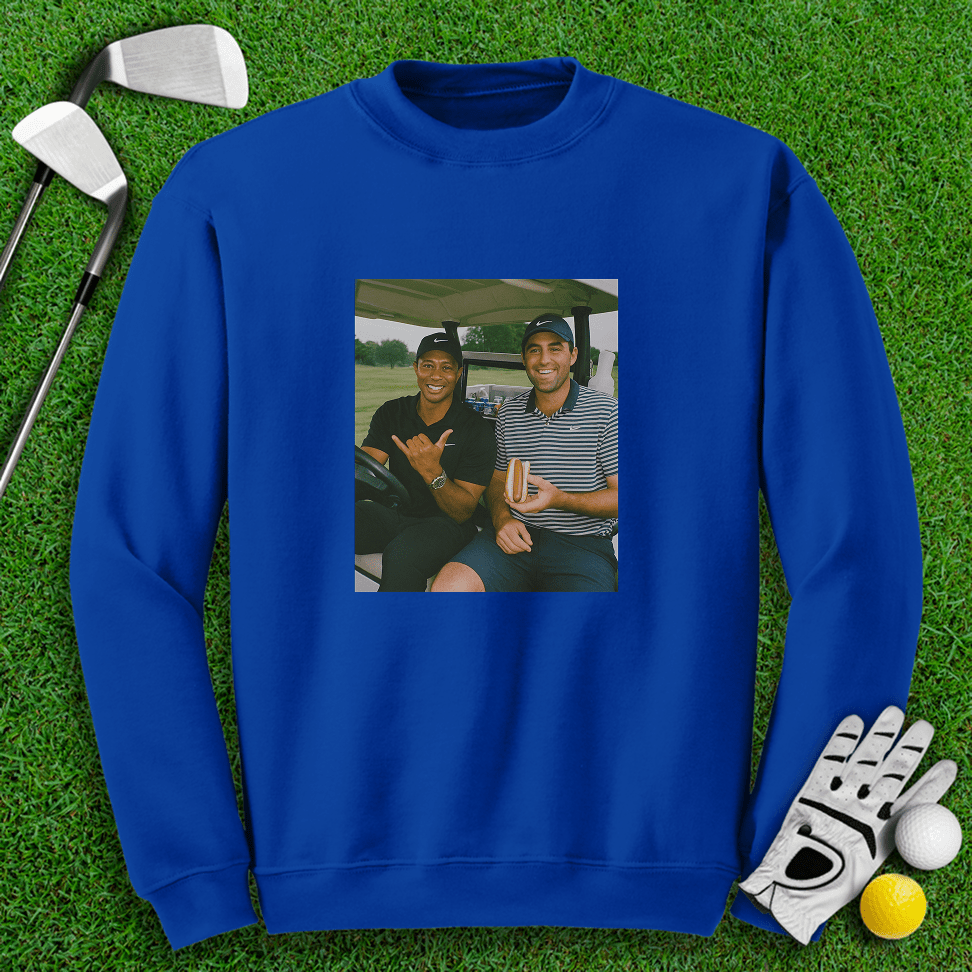 Tiger Scottie Beer Cart Crewneck - TeeHee Golf Gear