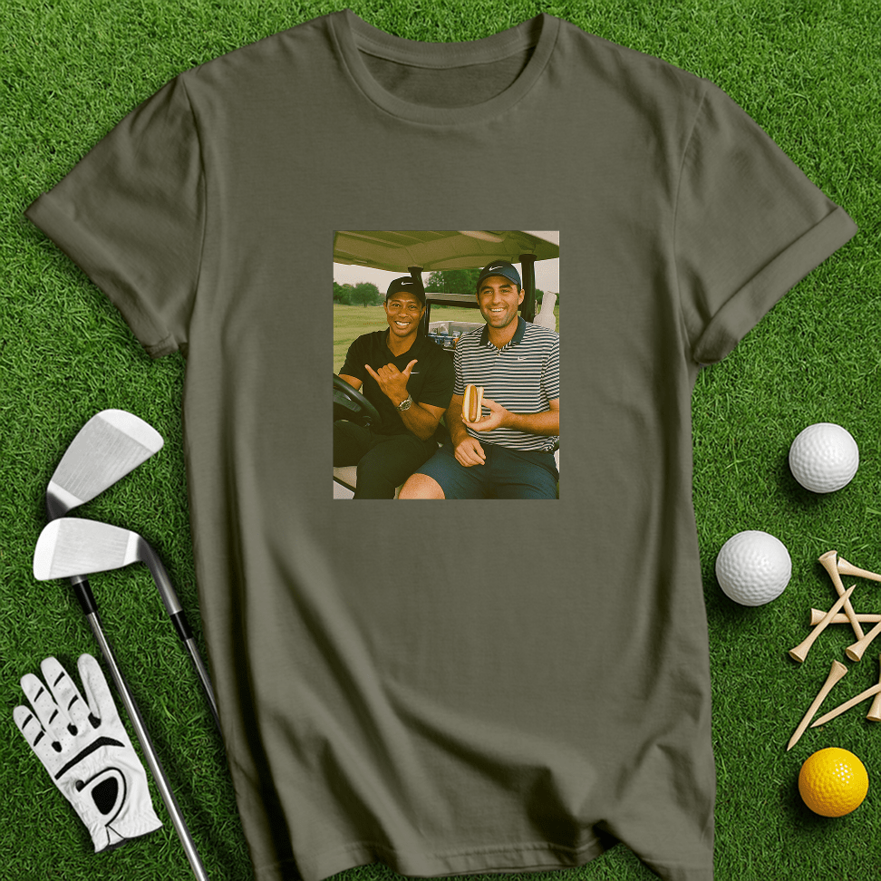 Tiger Scottie Beer Cart T-shirt - TeeHee Golf Gear